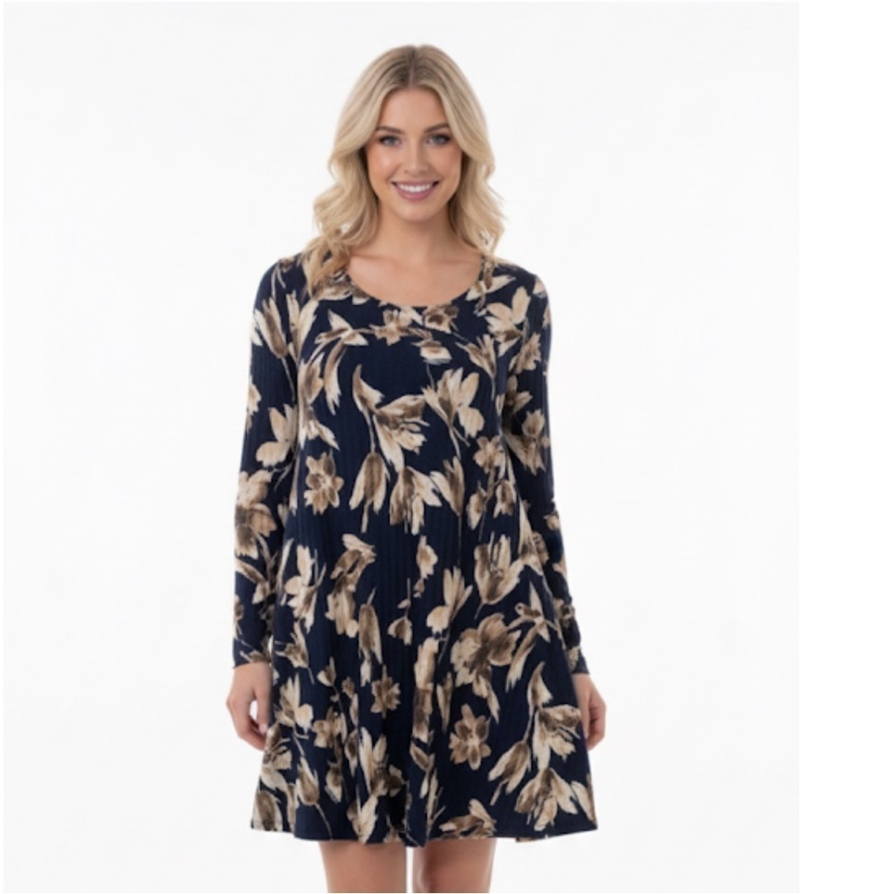 Peach Love California floral dress with pockets size small